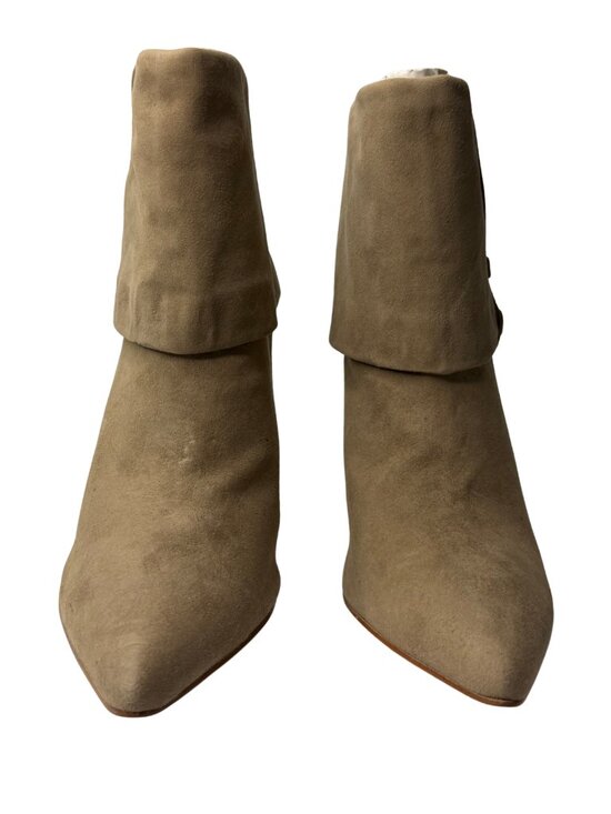 Calvin Klein Shoes - Calvin Klein Bethany Suede Fold-Over Pointed Toe Booties Tan Size 8.5 NEW